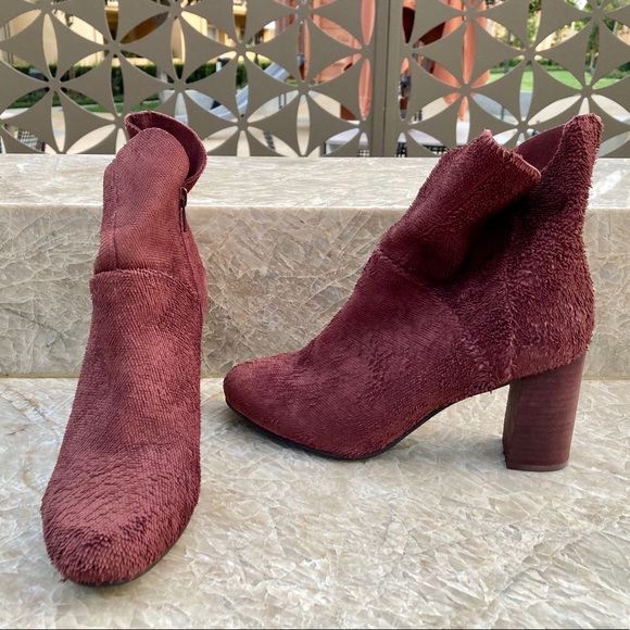 ✨ Seychelles 🇸🇨 Unique Leather Boots✨ Maroon Scaled  Leather European Style - Picture 2 of 7